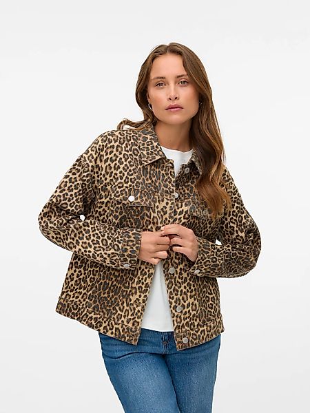 Vero Moda Kurzjacke "VMTESSA LS OVERSIZE DNM AOP JACKET NOOS" mit Animal-Pr günstig online kaufen