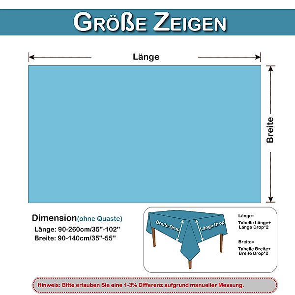 Sunicol Tischdecke Leinenoptik Tischdecke mit böhmischer günstig online kaufen