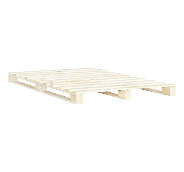 furnicato Bettgestell Palettenbett Massivholz Kiefer 200x200 cm (1-tlg) günstig online kaufen