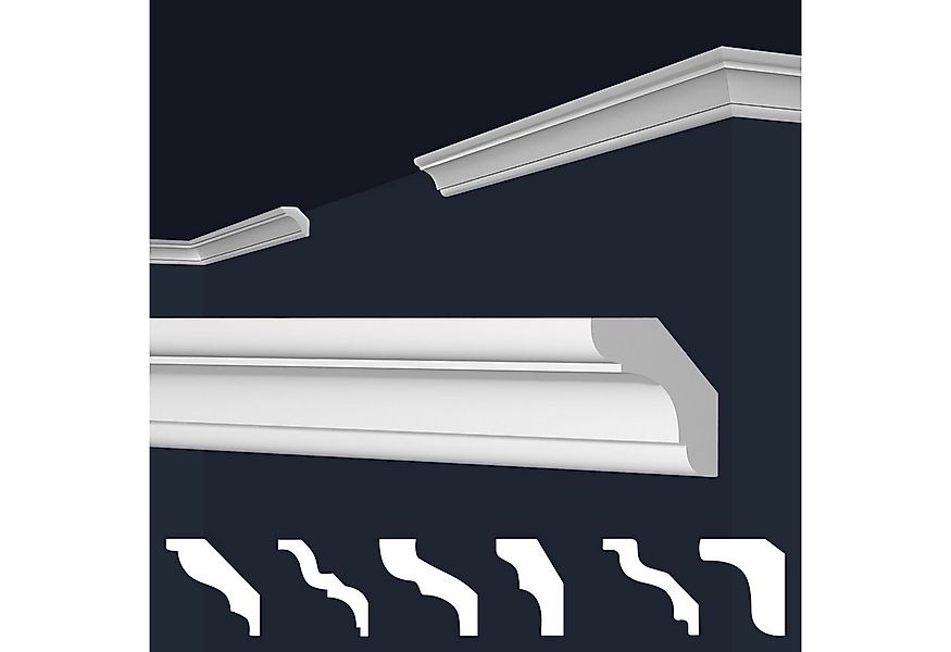 marbet design Stuckleiste E-23, 20 Meter / 10 Leisten, XPS Styropor weiß - günstig online kaufen