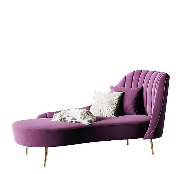Xlmoebel Chaiselongue Hochwertiges Samt-Sofa mit Polsterung und entspannend günstig online kaufen