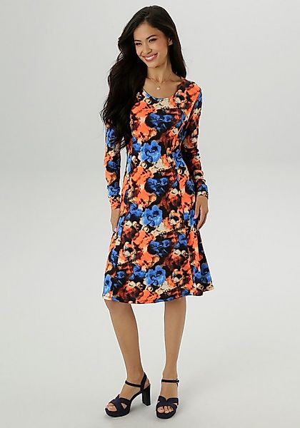 Aniston SELECTED Jerseykleid mit farbintensiven Batikdruck günstig online kaufen