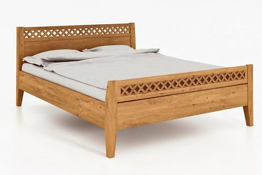 byoak Bett ODYS 200 x 220 aus Massivholz, mit Holzkopfteil, Naturgeölt günstig online kaufen