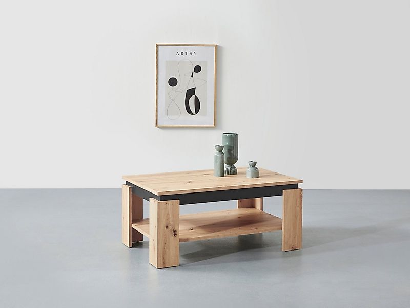 HELA Couchtisch TIM, mit Ablageboden, quadratisch oder rechteckig günstig online kaufen