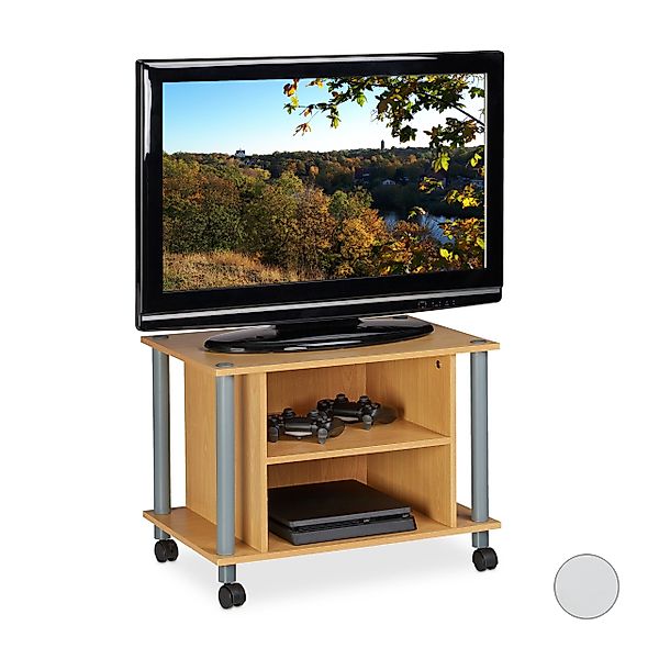 relaxdays TV-Regal TV Tisch mit Rollen günstig online kaufen