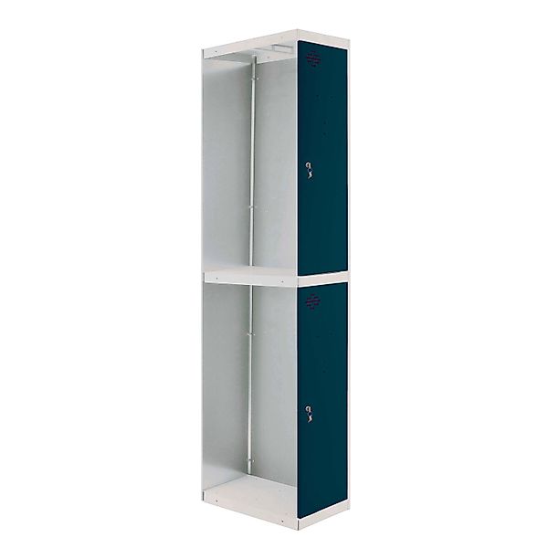 PROREGAL Spind AMEGO HxBxT 180 x 30 x 50 cm 2 Abteile Anbaumodul Weiß-Anthr günstig online kaufen
