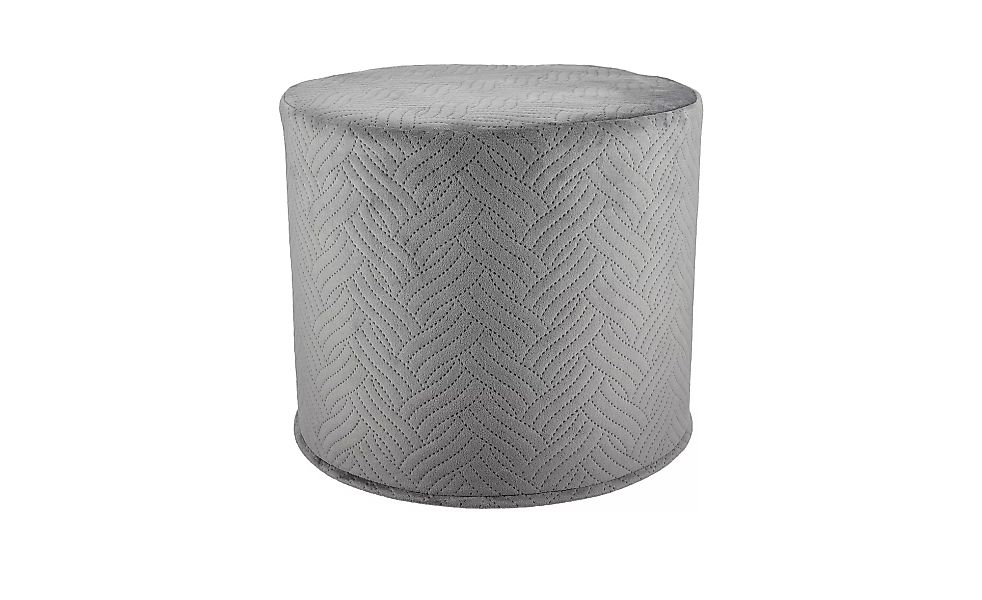 HOME STORY Pouf - grau - 100% Polyesterfüllung - 35 cm - 30 cm - Sconto günstig online kaufen