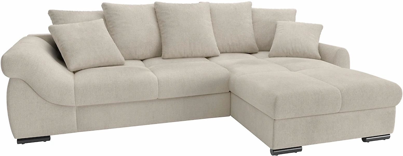 Mr. Couch Ecksofa "Livorno L-Form", inkl. Hochschläfer-Bettauszug, XL-Bettk günstig online kaufen