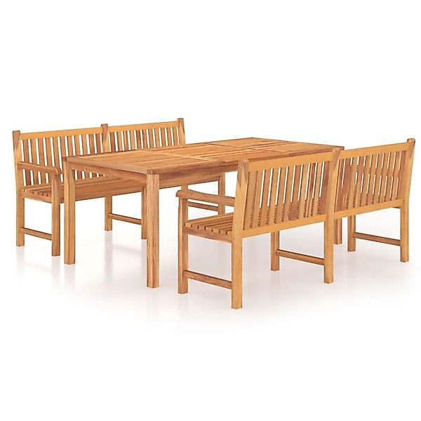 vidaXL 3-tlg Garten-Essgruppe Massivholz Teak Modell 17 günstig online kaufen