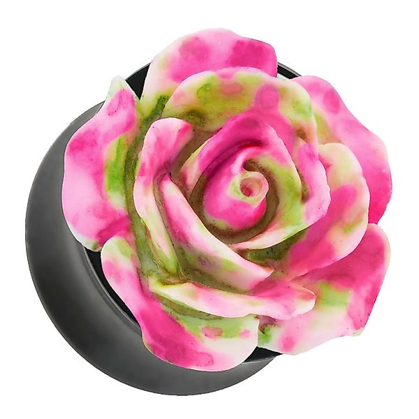 Taffstyle Plug Piercing Ohrpiercing Rose in günstig online kaufen