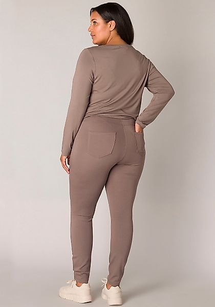 Base Level Curvy Treggings mit elastischem Bund und angedeuteten Eingriffta günstig online kaufen