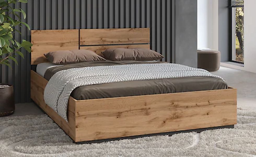 Home affaire Bettgestell »Cross, moderner Bettrahmen«, Doppelbett in zwei G günstig online kaufen