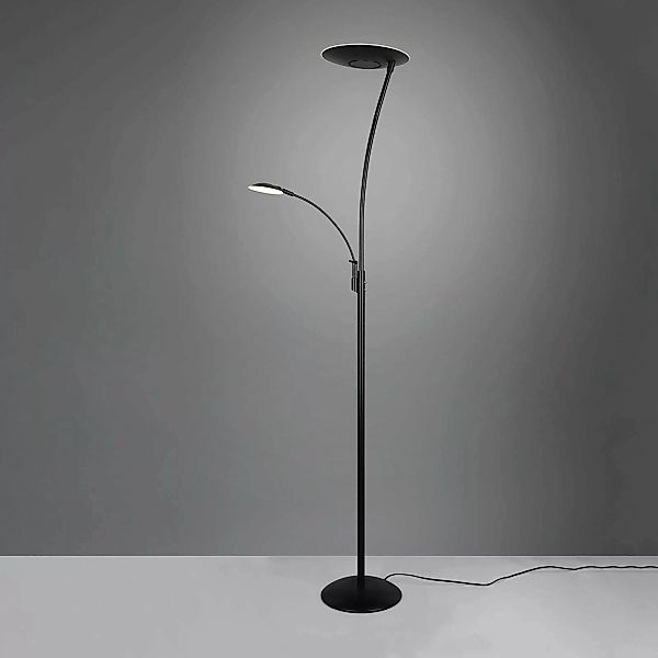 LED-Stehlampe Granby mit LED-Leselicht schwarz günstig online kaufen