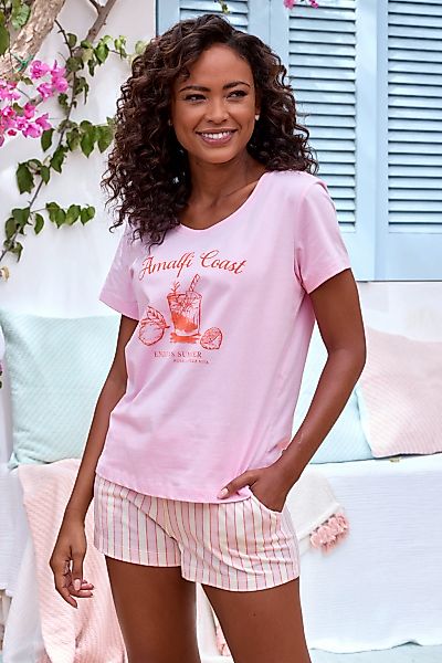 Vivance Dreams Shorty Set, 2 Stk. tlg., mit zartem Streifenmuster günstig online kaufen
