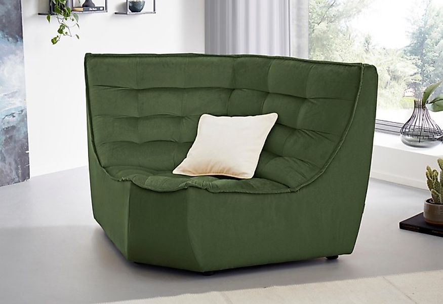 CALIA ITALIA Ecksofa »Banjo, Eckelement, tolles Design und hoher Sitzkomfor günstig online kaufen