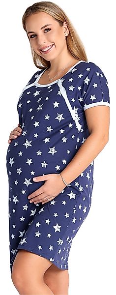 Be Mammy Umstandsnachthemd Damen Nachtkleid Umstandsmode günstig online kaufen