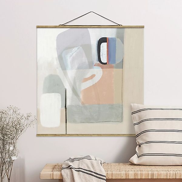 Stoffbild Abstrakt mit Posterleisten - Quadrat Multiform I günstig online kaufen