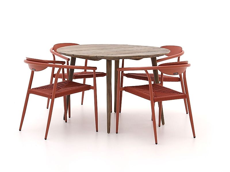 Manifesto Cavone/ROUGH-K ø 115 cm Gartenmöbel-Set 5-teilig stapelbar günstig online kaufen