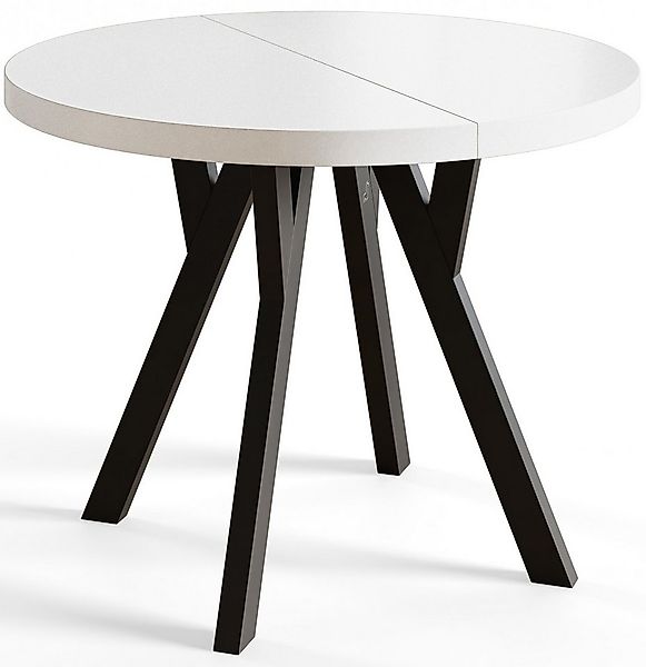 Alpi-Möbel Esstisch Wohnzimmertisch - Ausziehbarer runder Tisch 80-120 cm - günstig online kaufen