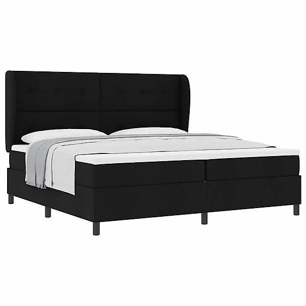 vidaXL Boxspringbett mit Matratze Schwarz 200 x 200 cm Stoff 3340587 günstig online kaufen