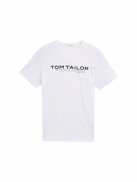 TOM TAILOR Rundhalsshirt, mit Logoprint günstig online kaufen
