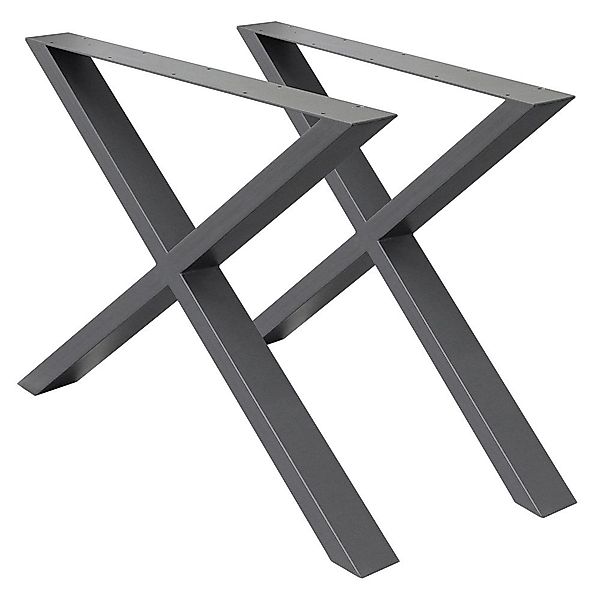 ECD Germany Tischbein 2x Tischbeine X-Design günstig online kaufen