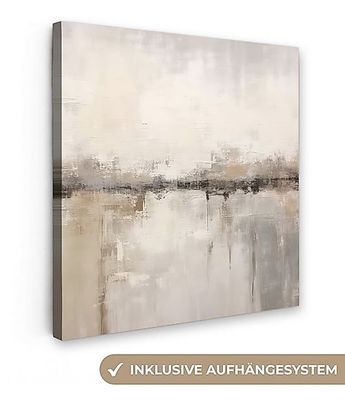 OneMillionCanvasses® Leinwandbild Moderne Kunst - Abstrakt - Beige, Fotodru günstig online kaufen