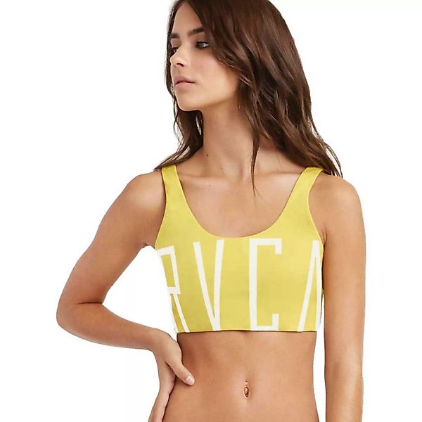 Rvca Solid Crop Bikini Oberteil M Mustard günstig online kaufen