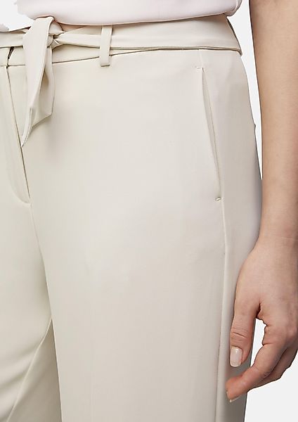 comma Stoffhose Fließende Wide-Leg-Hose mit Bindeband günstig online kaufen