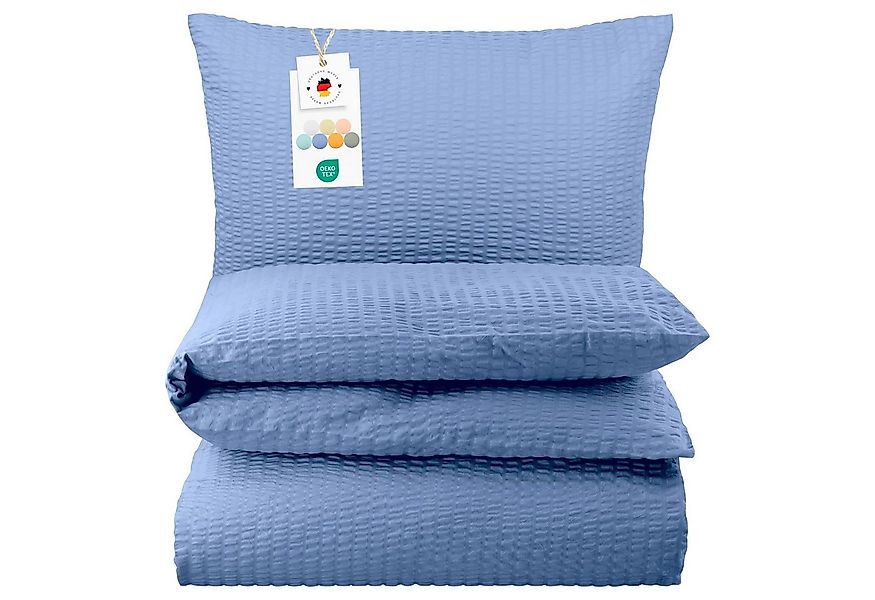 Carpe Sonno Bettwäsche Seersucker 135x200 155x220 Bügelfrei Sommer Bettbezu günstig online kaufen