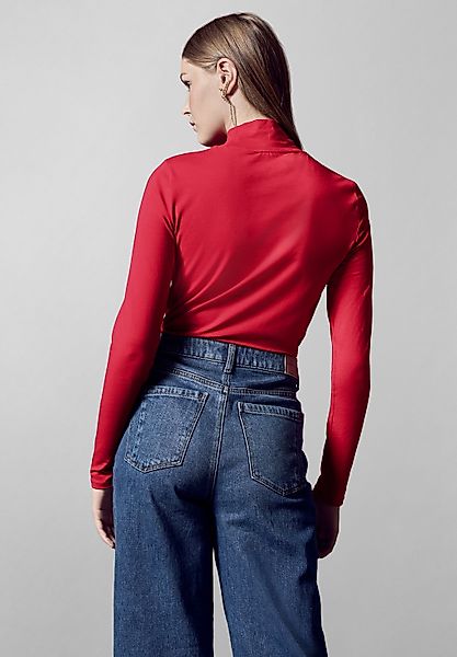 STREET ONE STUDIO Langarmshirt aus Baumwolle mit Stretchante günstig online kaufen