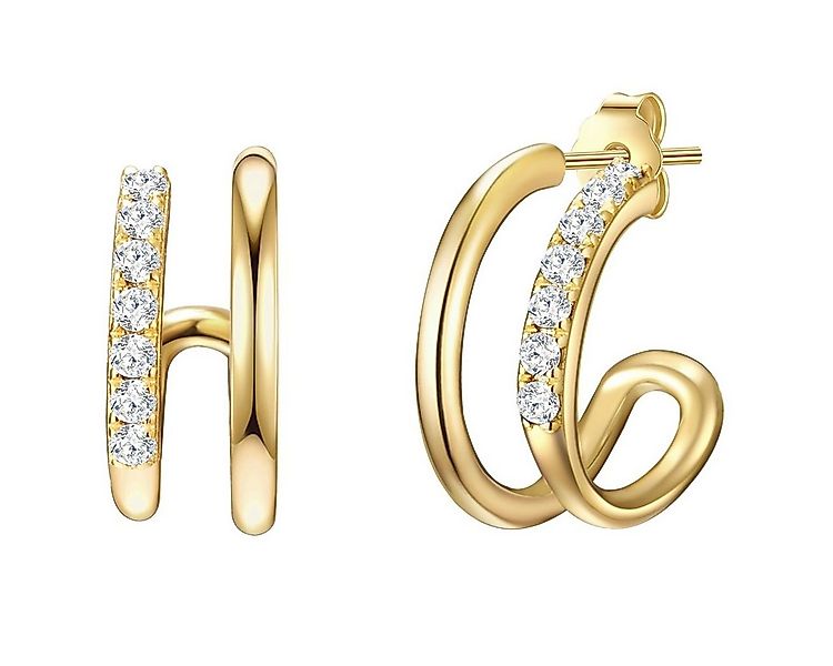 Glanzstücke München Paar Creolen gelbgold, aus Sterling Silber günstig online kaufen