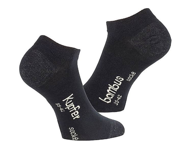 TippTexx 24 Sneakersocken 12 Paar Unisex Bambus Sneakersocken mit Kupferfas günstig online kaufen