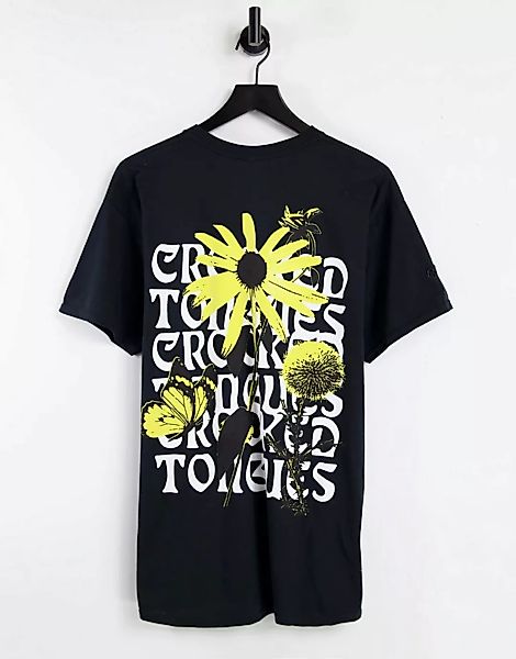Crooked Tongues – T-Shirt in Schwarz mit Text-Print günstig online kaufen