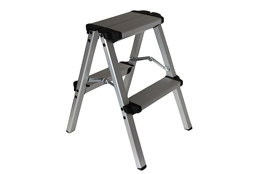 HELO24 Doppelleiter Alu Leiter Klapptritt Trittbank 150 kg Klappbar D2 - 2x günstig online kaufen