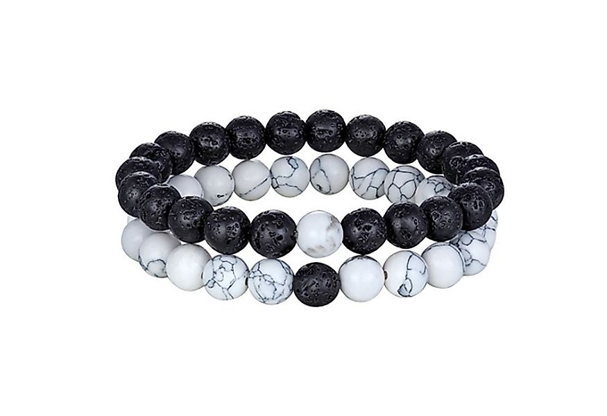 The Beauty House Armband Lavastein Naturstein Armband mit schwarzen Lava Pe günstig online kaufen