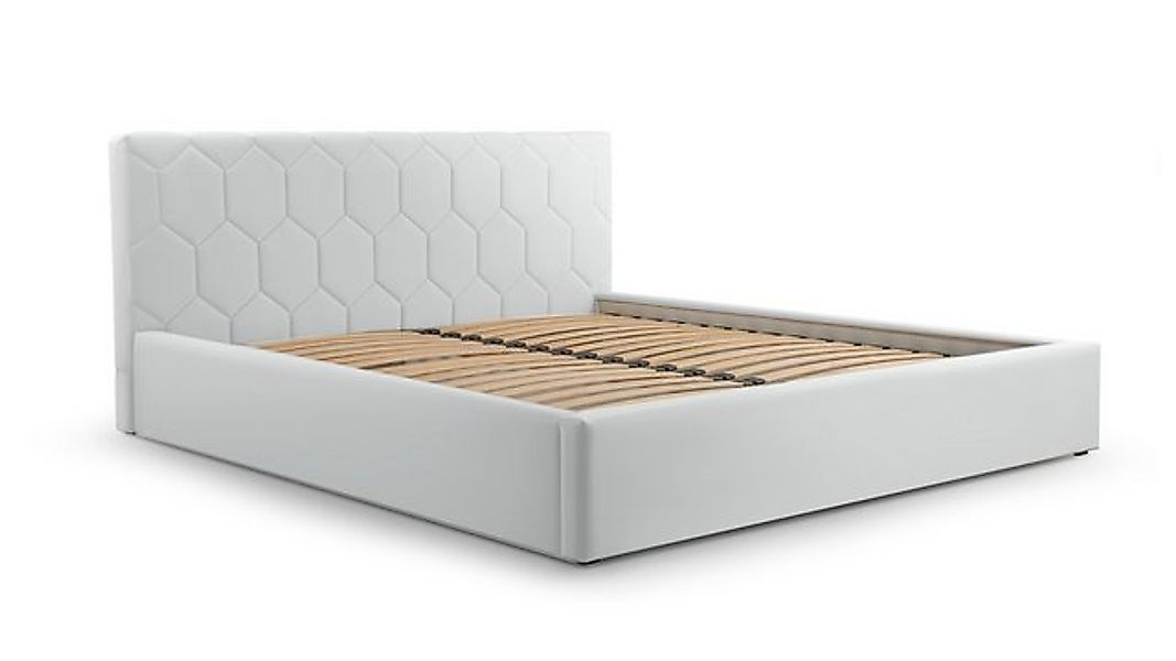 MOEBLO Polsterbett Bett 02 (aus Samt, Doppelbett mit gepolstertem Kopfteil, günstig online kaufen