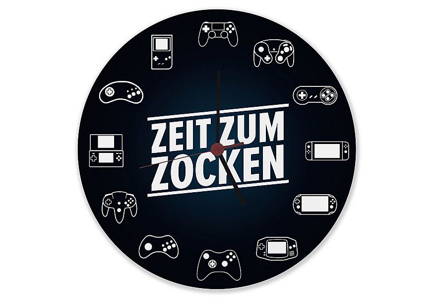 speecheese Wanduhr Zeit zum Zocken verschiedene Controller Wanduhr aus Alu günstig online kaufen