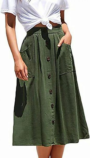 FIDDY A-Linien-Rock Sommerröcke – A-Linien-Röcke für Damen – Midi-Röcke mit günstig online kaufen