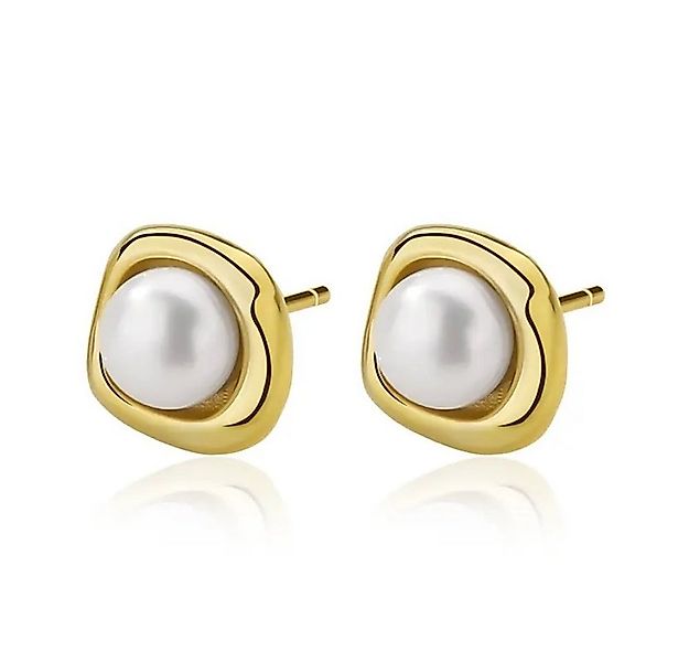 ROUGEMONT Perlenohrringe Handgefertigte Süßwasserperlen mini Ohrstecker 925 günstig online kaufen