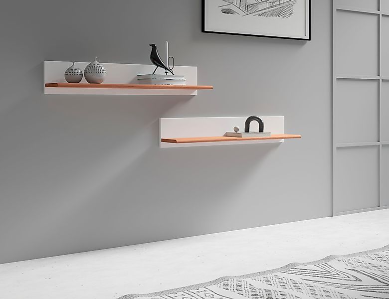 Home affaire Wandregal Ribe,2er Set,teilmassiv mit günstig online kaufen