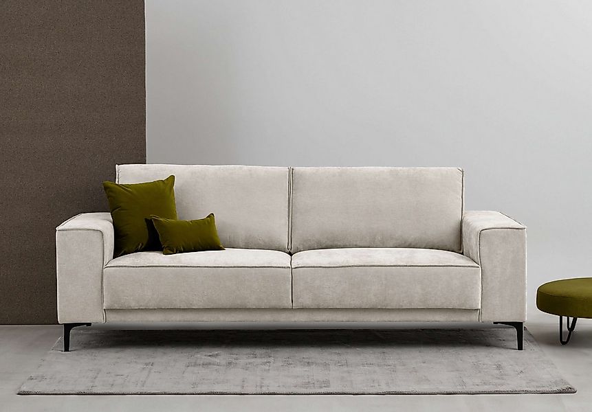 OTTO home 3-Sitzer 3er Sofa Oland, Struktur, Flachgewebe, Luxus-Microfaser, günstig online kaufen