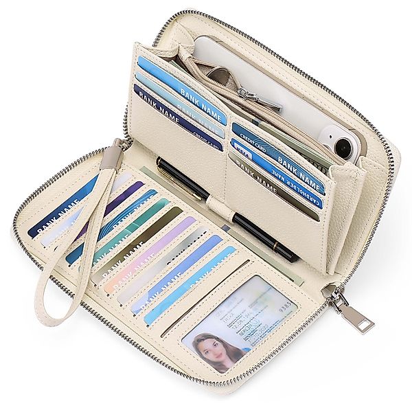 Coonoor Geldbörse Damen RFID Portemonnaie mit vielen Kartenfächer günstig online kaufen