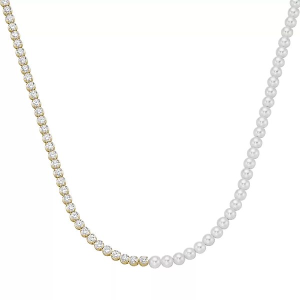 Smart Jewel Collier "Zirkonia Steine, Kristallperlen, Silber 925" günstig online kaufen