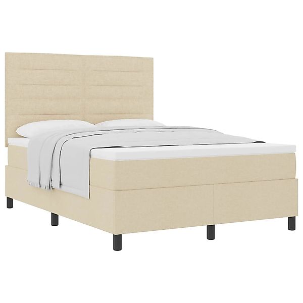 vidaXL Boxspringbett mit Matratze Creme 160 x 200 cm Stoff 3339327 günstig online kaufen