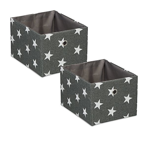 relaxdays Aufbewahrungsbox 2er Set Aufbewahrungsbox mit günstig online kaufen