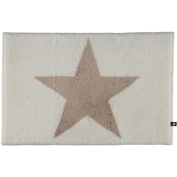 Rhomtuft - Badteppich STAR 216 - Farbe: weiß/stone - 1340 - 70x120 cm günstig online kaufen