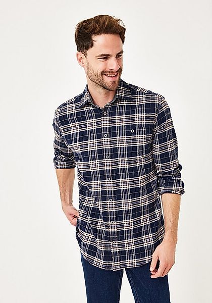 Paddock's Langarmhemd Kariertes Herren Flanellhemd Langarm günstig online kaufen