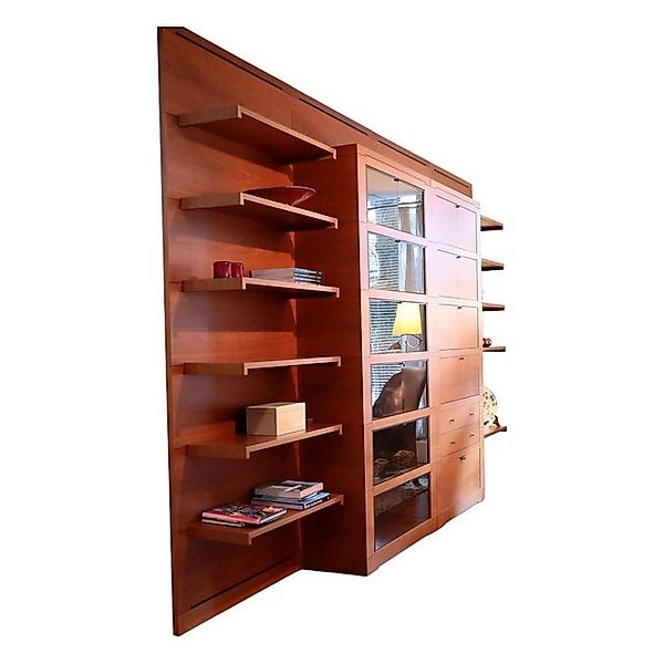 Giorgetti Anbauschrank Wohnwand Oli Akrylbeizung Nussbaum günstig online kaufen