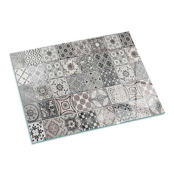 Tulup Glasplatte für Kamin Dekorative Fliesenmuster Glasbodenplatte für Kam günstig online kaufen